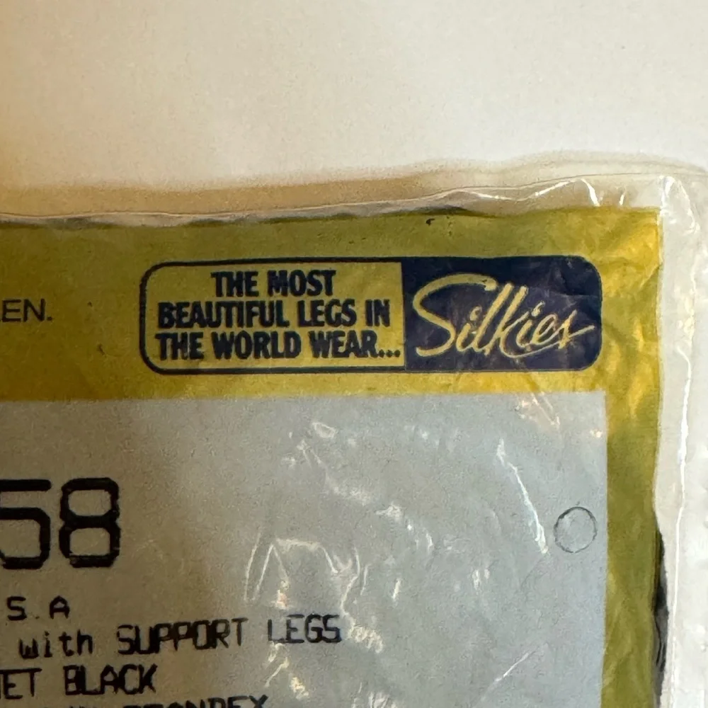 Silkies Pantyhose / Nylons Queen XL Jet Black Control Top #758 Made In USA LOT‎
